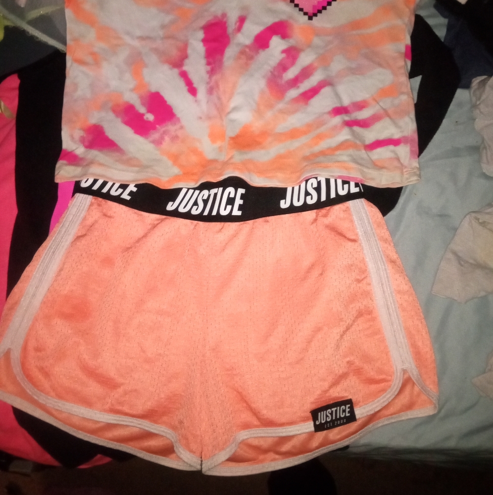 Justice Orange Summer Outfit